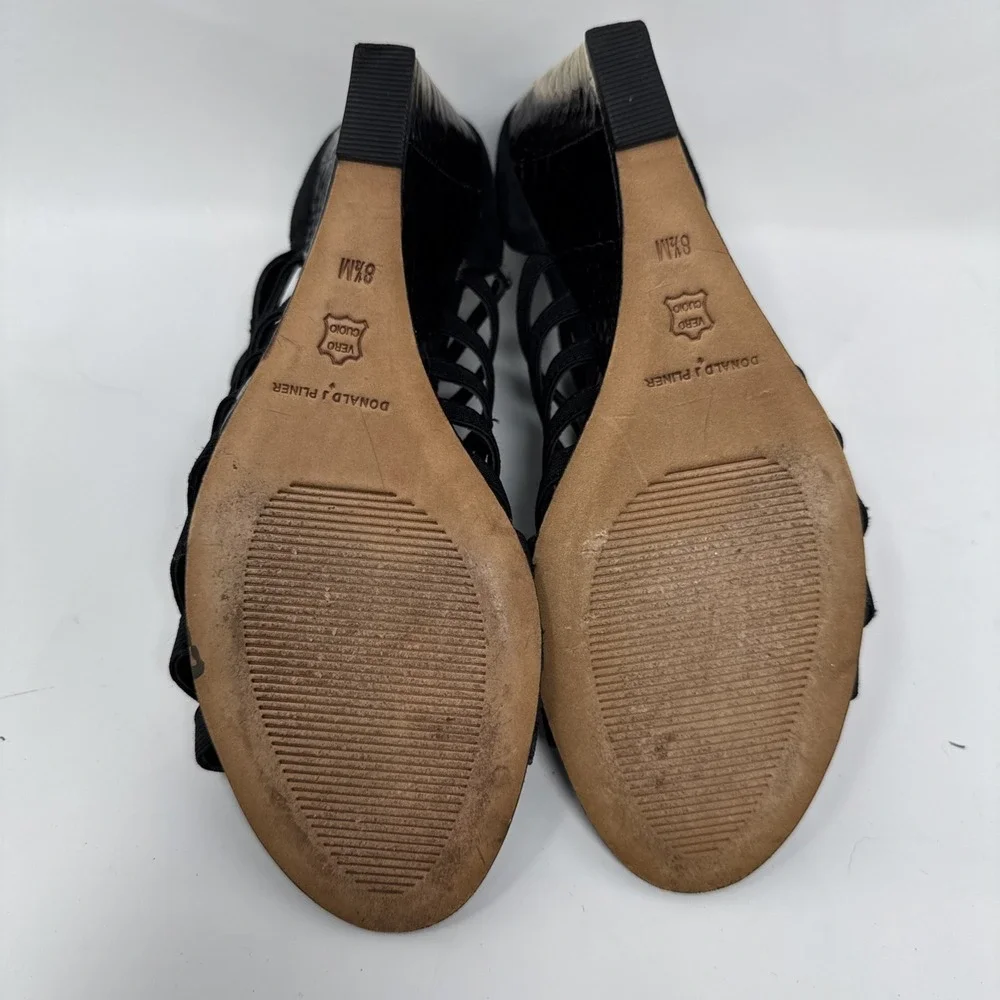 donald j pliner womens Cage Strap‎ Snake Wedges Size 8.5
